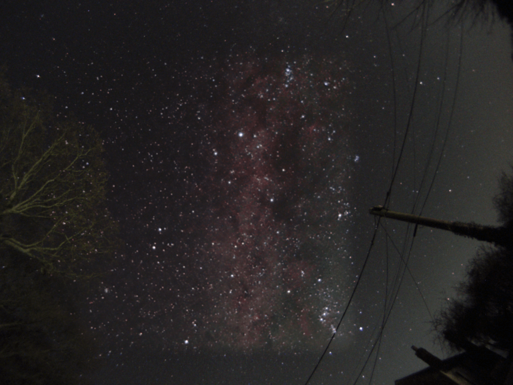 Winter night-time all-sky view