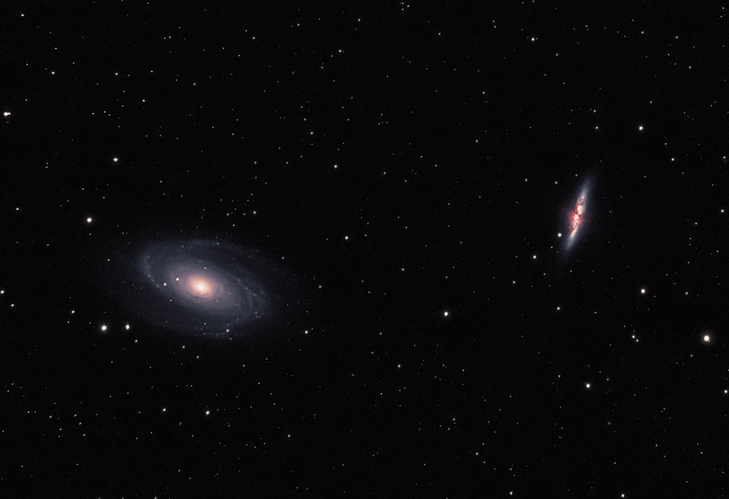 Bode's Galaxy M81 and Cigar Galaxy and M82