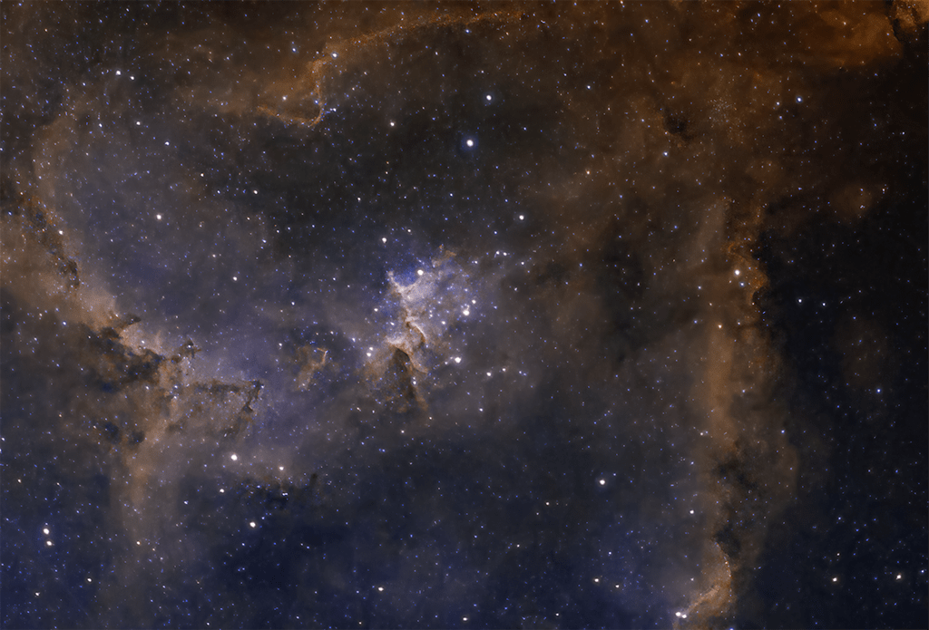 Heart Nebula IC 1805 in False Colour
