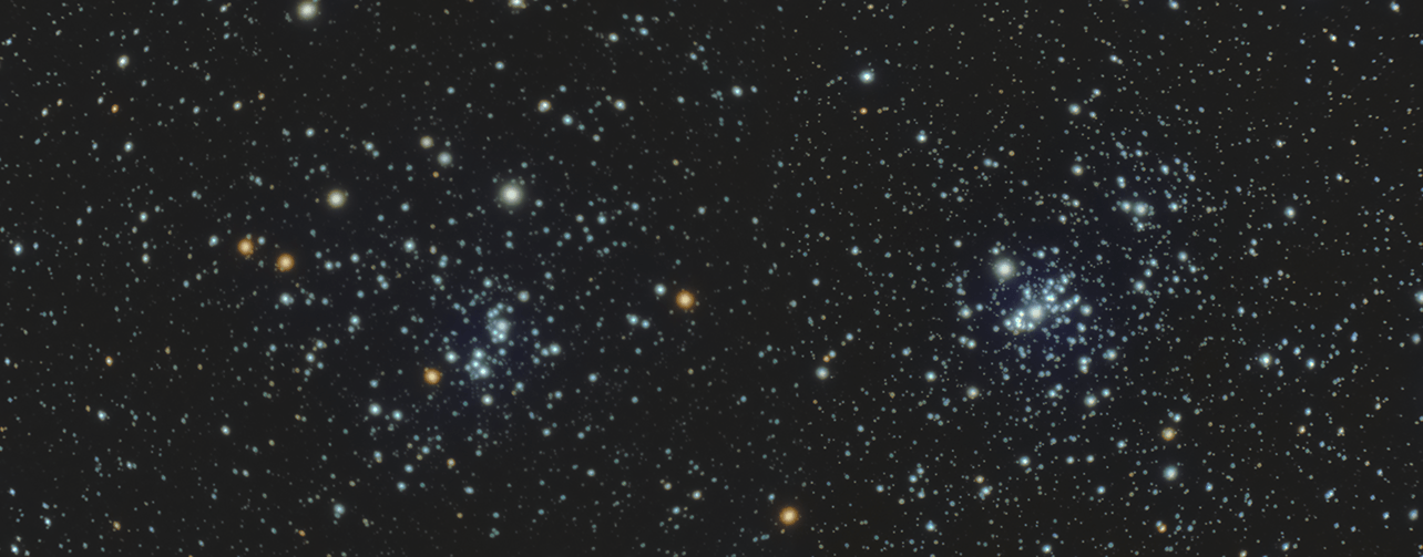 Double Cluster NGC 884 and NGC 869 in the constellation Perseus