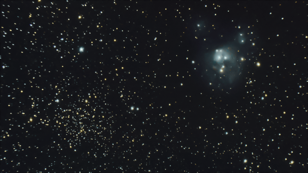 NGC 7129 and NGC 7142 in the constellation Cepheus
